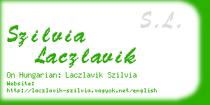 szilvia laczlavik business card